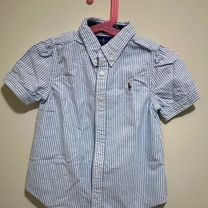 Ralph Lauren Blue Striped Kids Shirt